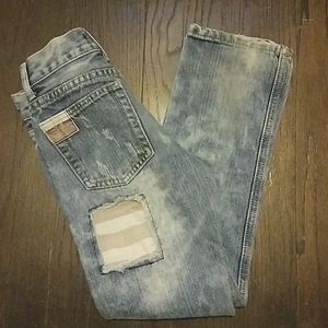 "Agile" Star Patch Jeans
